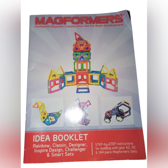 Magformers Rainbow 62-Piece Set Magnetic Tiles Building Blocks, Educational Kit - Picture 3 of 6
